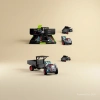 Jiji hand-guided car retro inertial tractor model HY-251 alloy car model 1:32 toy police car Specification image